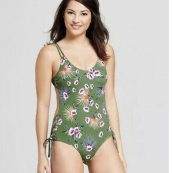 Tori Praver Cheeky  Seafoam Green Birds of Paradise One Piece Swimsuit M NWOT - Picture 1 of 5